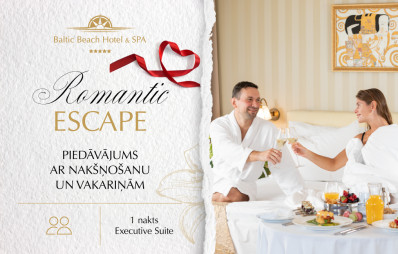 Romantic Escape/ nakšņošanas piedāvājums un vakariņas