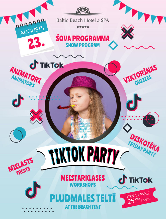 TikTok ballīte pludmalē/ 23.08. - 18:30