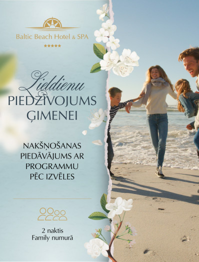 Lieldienu Piedzīvojums Ģimenei/  (2 naktis, 2 pieaugušie, 2 bērni)